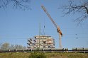 Einsatz BF Koeln Kran beruehrt Oberleitung DB Koeln Gremberg Taunusstr P049